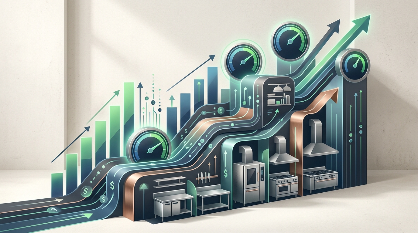 Illustration: Why the $40B Commercial Kitchen Equipment Boom Means Better Financing for You